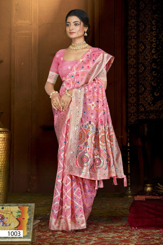 Saroj Sarees Aangan Linen Saroski Vol 4 Linen Saree