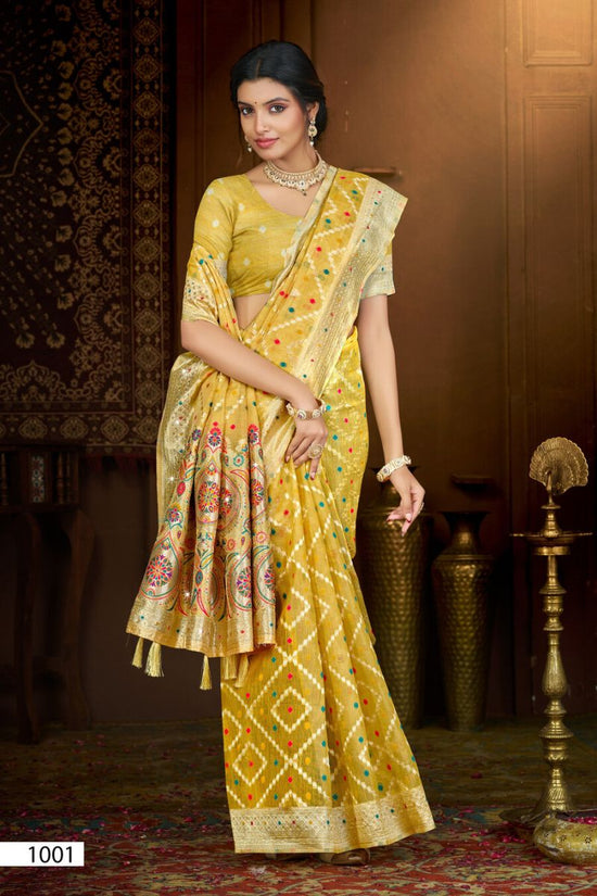 Saroj Sarees Aangan Linen Saroski Vol 4 Linen Saree