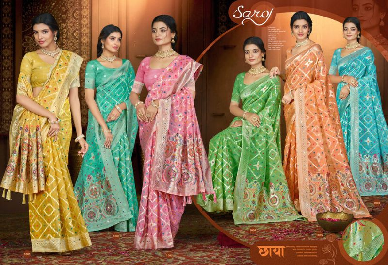 Saroj Sarees Aangan Linen Saroski Vol 4 Linen Saree