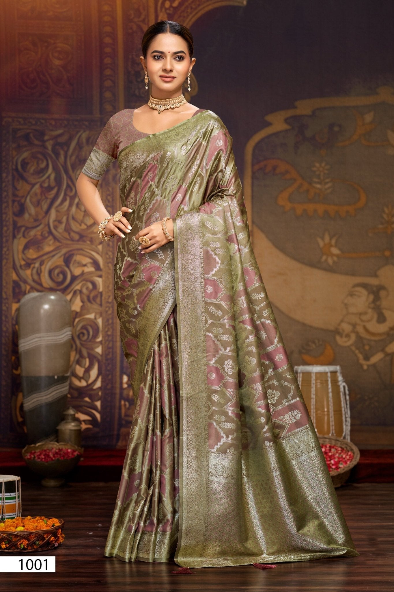 Saroj Sarees Aarambh Satin Silk Vol 3 Pure Satin Silk Saree - Amrah Wholesale