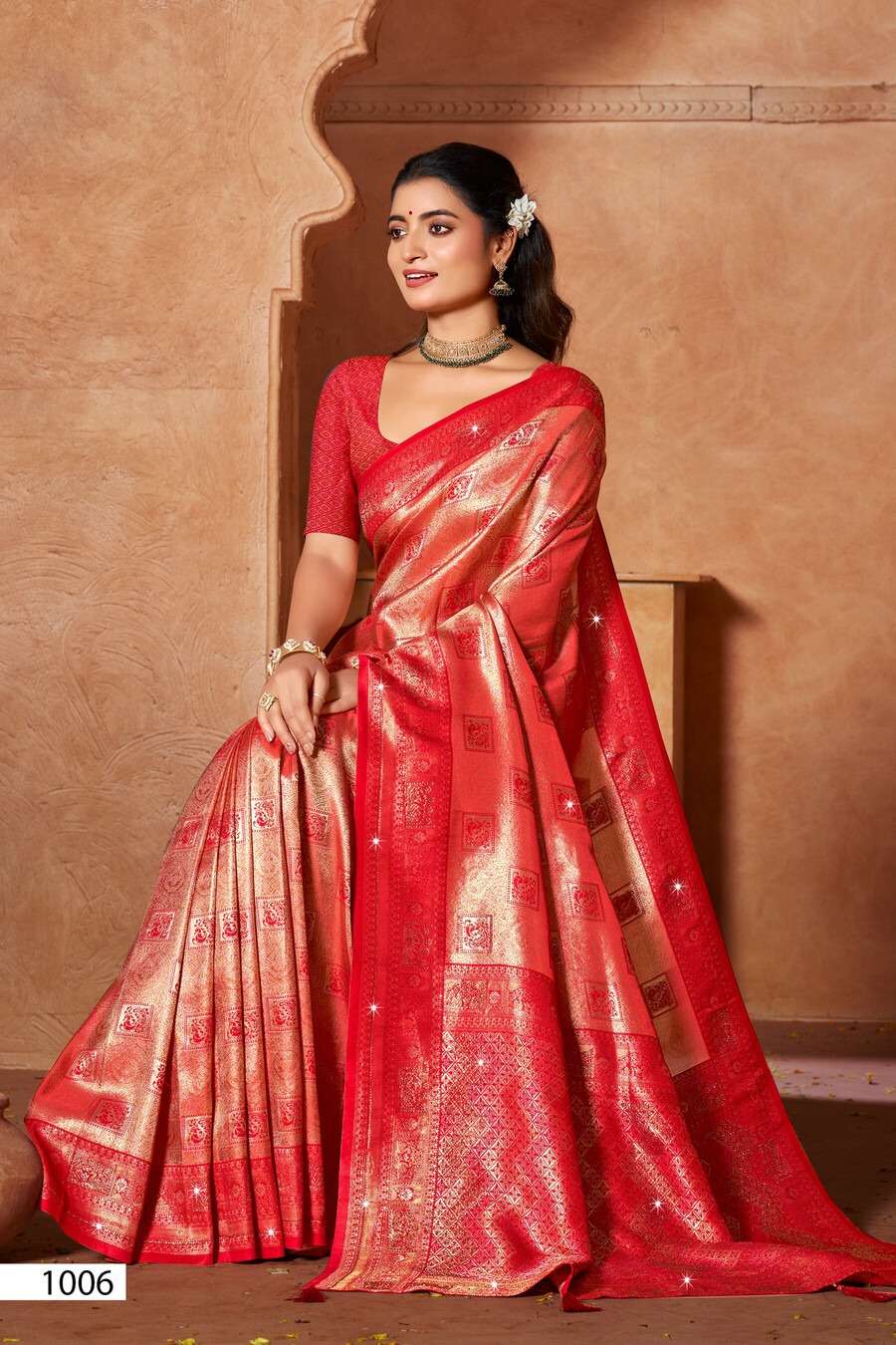 Saroj Sarees Niharika Silk Saroski Kanjivaram Silk Saree - Amrah Wholesale