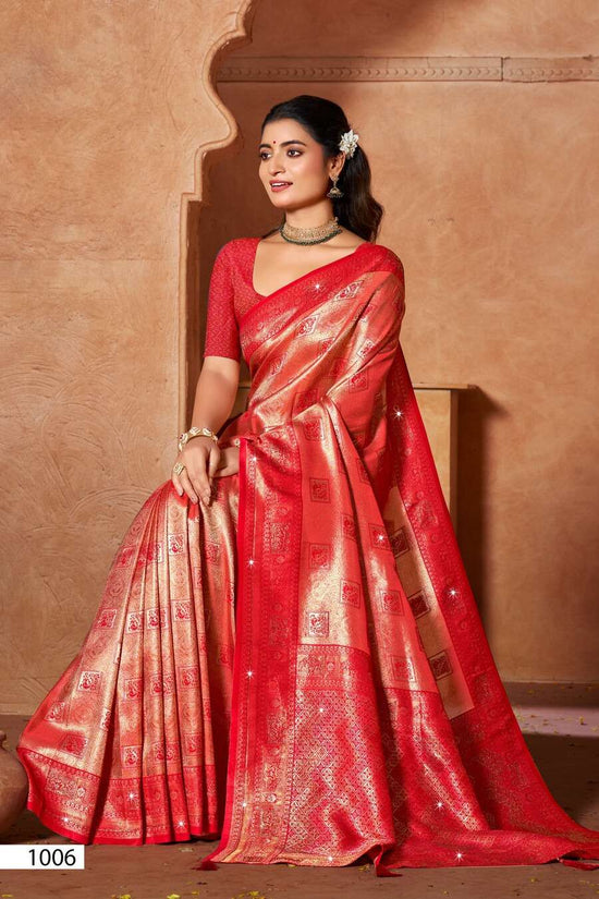 Saroj Sarees Niharika Silk Saroski Kanjivaram Silk Saree - Amrah Wholesale