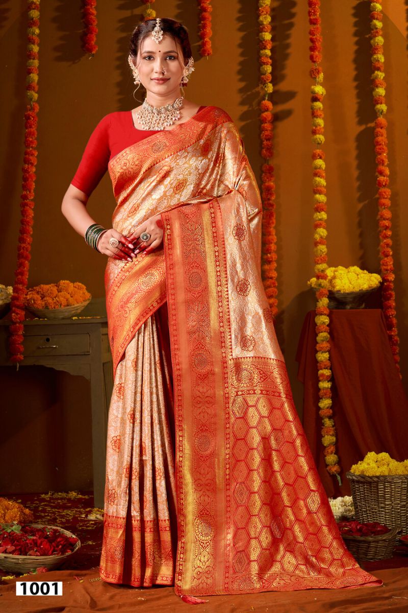 Saroj Sarees Niharika Silk Saroski Vol 7 Kanjivaram Silk Saree