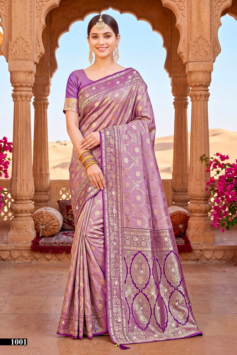 Saroj Sarees Nivedita Tissue Saroski Vol 1 Heavy Tissue Silk Jarkan Saree