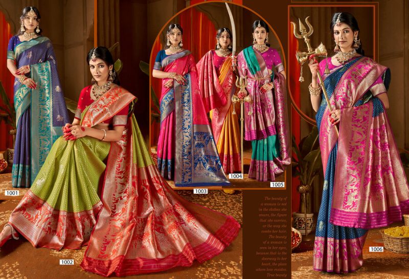 Saroj Sarees Rangvastra Silk Vol 3 Lichi Silk Saree - Amrah Wholesale