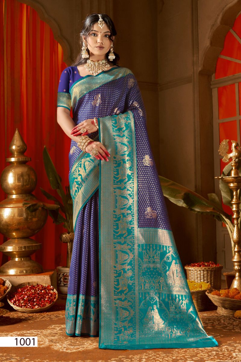 Saroj Sarees Rangvastra Silk Vol 3 Lichi Silk Saree - Amrah Wholesale
