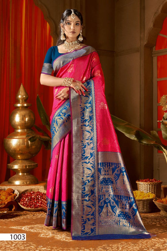 Saroj Sarees Rangvastra Silk Vol 3 Lichi Silk Saree - Amrah Wholesale
