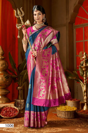 Saroj Sarees Rangvastra Silk Vol 3 Lichi Silk Saree
