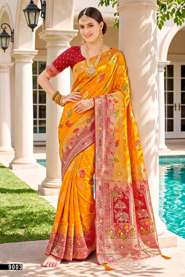 saroj sarees Saroj Albeli Fendi Saroski Vol 9 Fendi Satin Silk Saree
