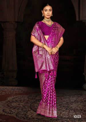 Saroj Sarees Saroj Kaatha Satin Saroski Vol 4 Satin Silk Saree - Amrah Wholesale