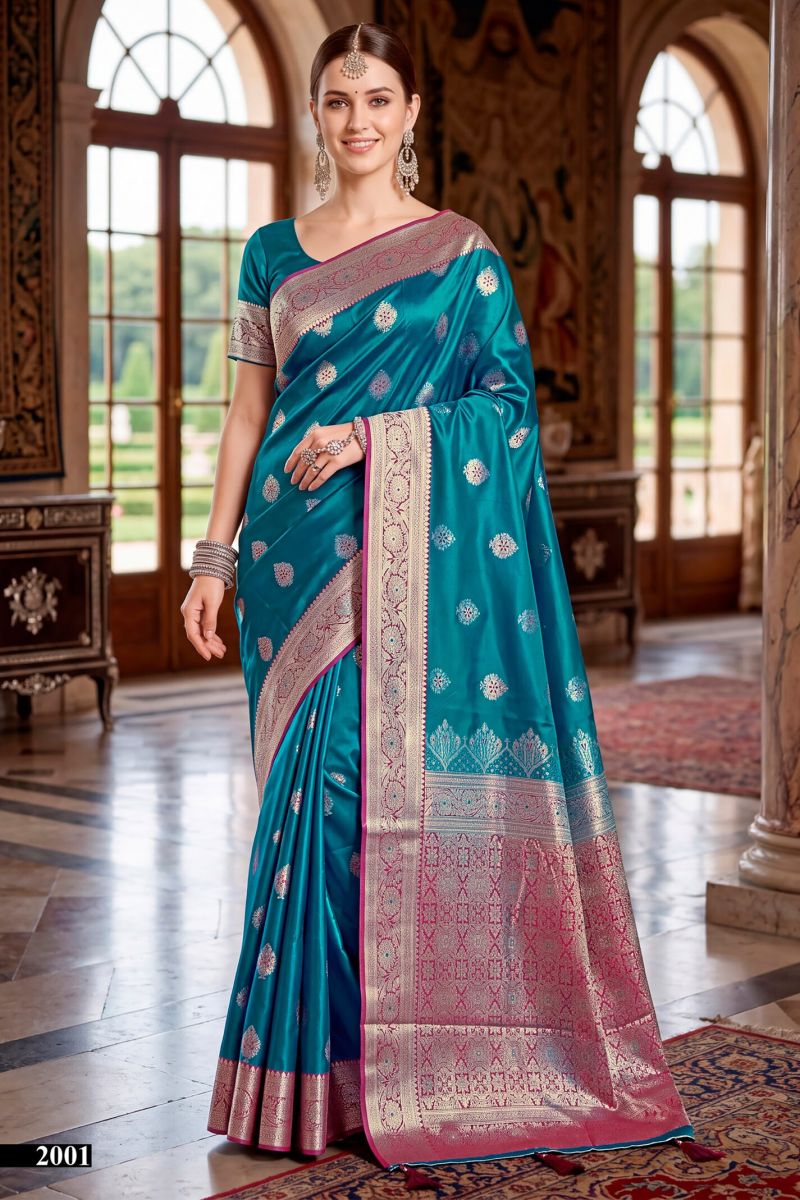 saroj sarees Saroj Queen Satin Vol 2 Satin Silk Saree