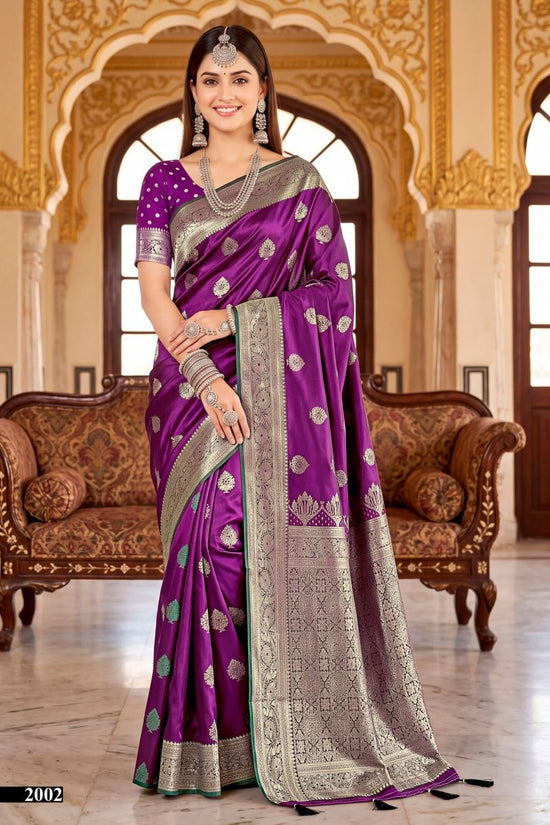 saroj sarees Saroj Queen Satin Vol 2 Satin Silk Saree