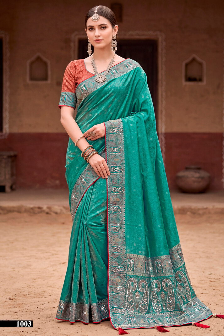 saroj sarees Saroj Sanwariya Satin Saroski Vol 1 Soft Satin Silk Saree