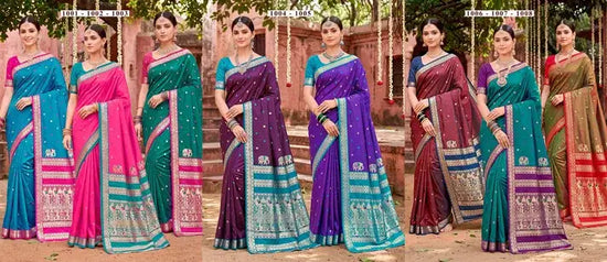 saroj sarees Saroj Usha Silk Vol 1 Soft Silk Zari Weaving Saree