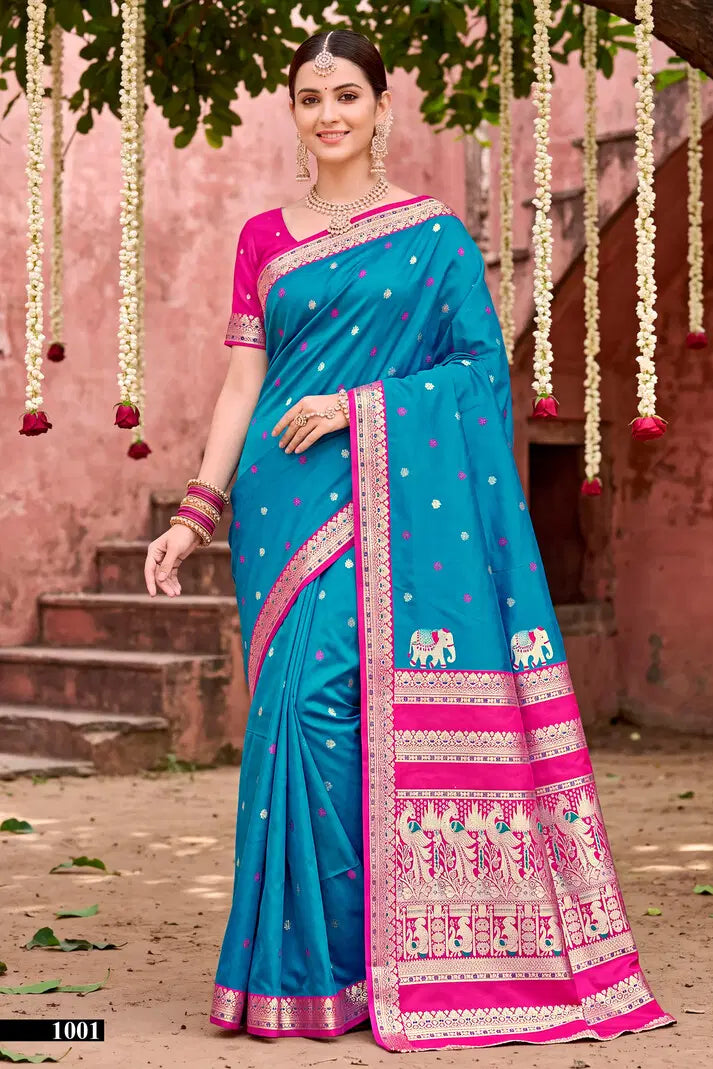 saroj sarees Saroj Usha Silk Vol 1 Soft Silk Zari Weaving Saree