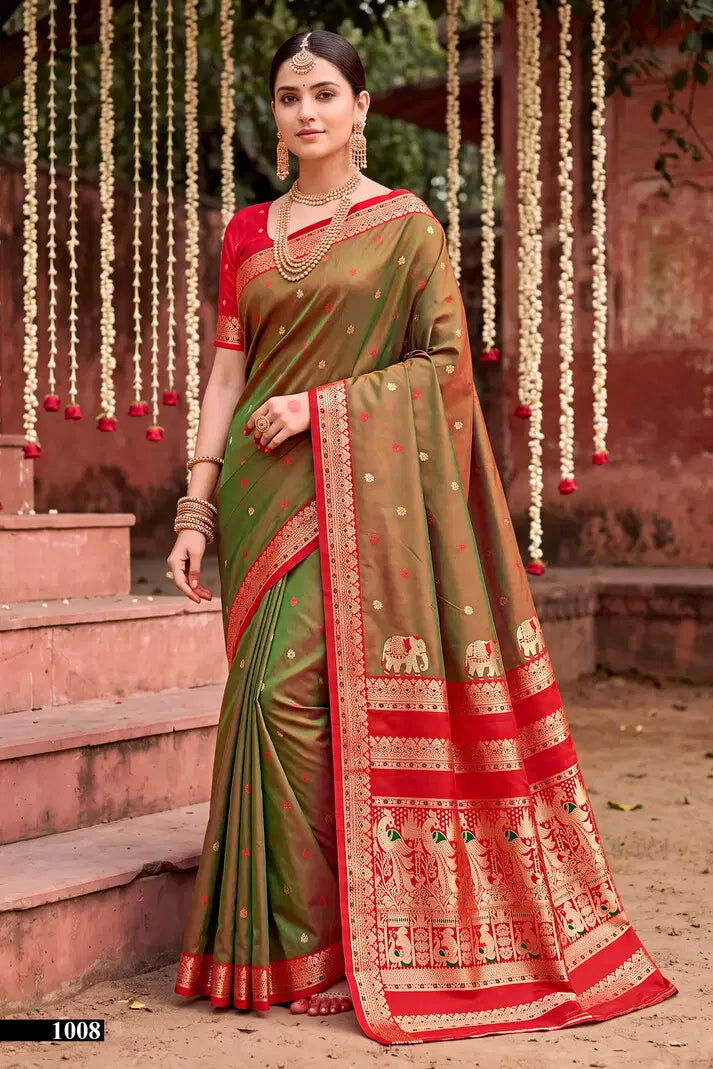 saroj sarees Saroj Usha Silk Vol 1 Soft Silk Zari Weaving Saree