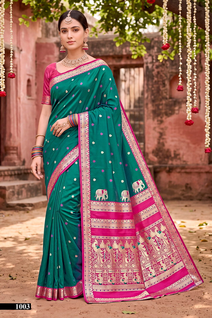 saroj sarees Saroj Usha Silk Vol 1 Soft Silk Zari Weaving Saree