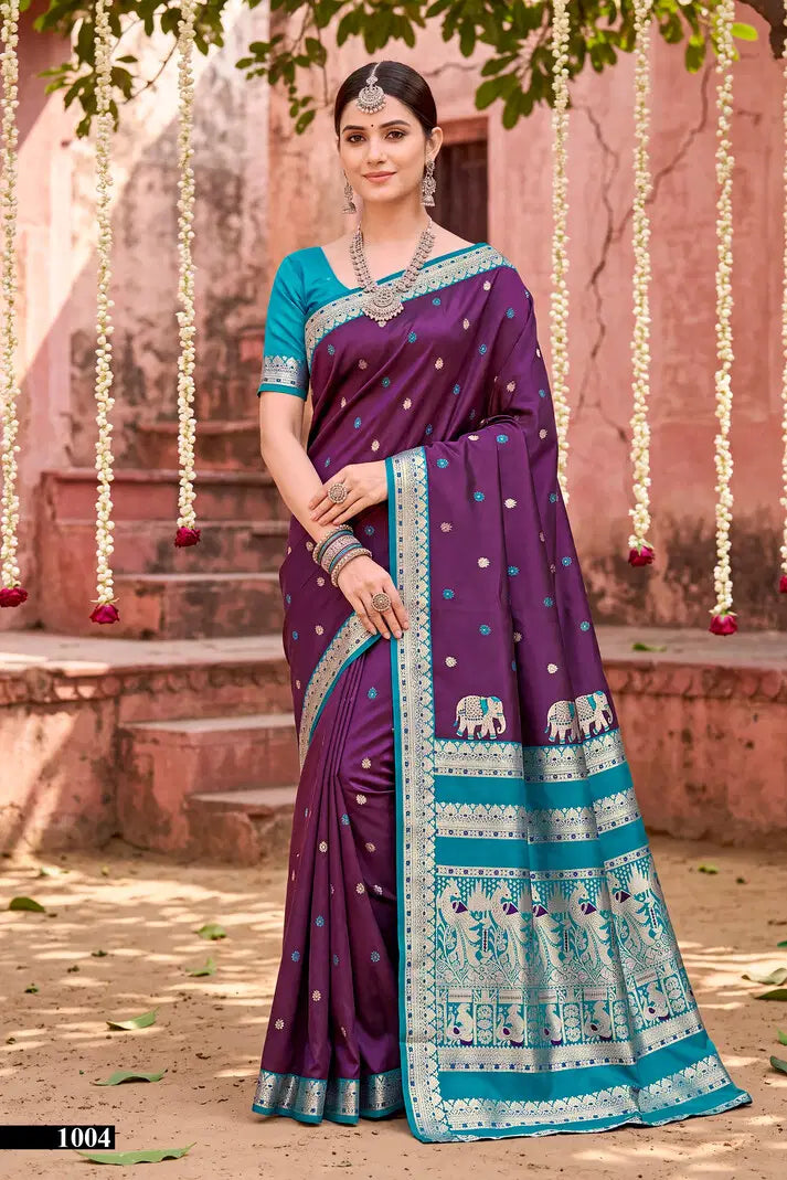 saroj sarees Saroj Usha Silk Vol 1 Soft Silk Zari Weaving Saree