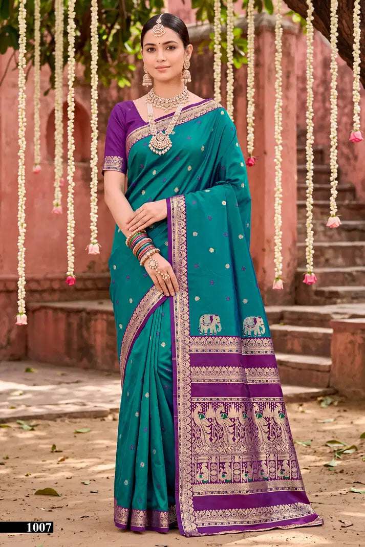 saroj sarees Saroj Usha Silk Vol 1 Soft Silk Zari Weaving Saree
