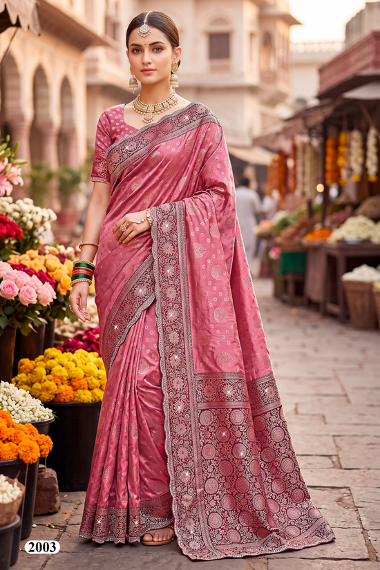 Saroj Tanvi Satin Jharkan Vol 2 Satin Silk Saree