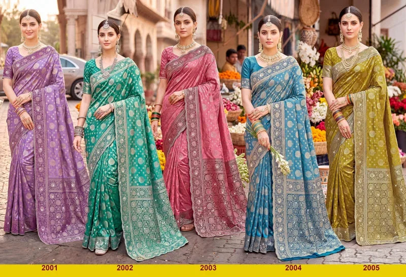 Saroj Tanvi Satin Jharkan Vol 2 Satin Silk Saree