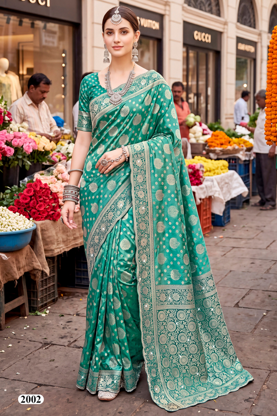 Saroj Tanvi Satin Jharkan Vol 2 Satin Silk Saree