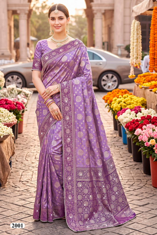 Saroj Tanvi Satin Jharkan Vol 2 Satin Silk Saree