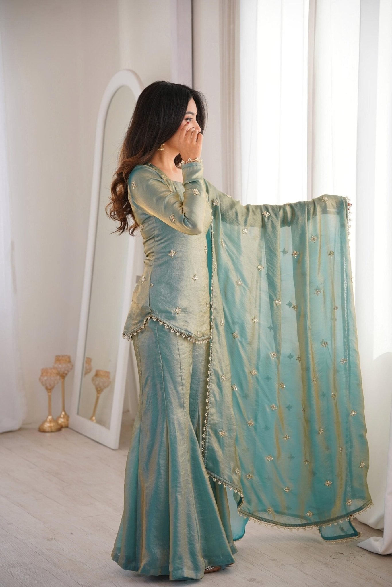 Amrah Wholesale Satzia 01 Fandy Silk Kurti Pant Dupatta Set - Amrah Wholesale