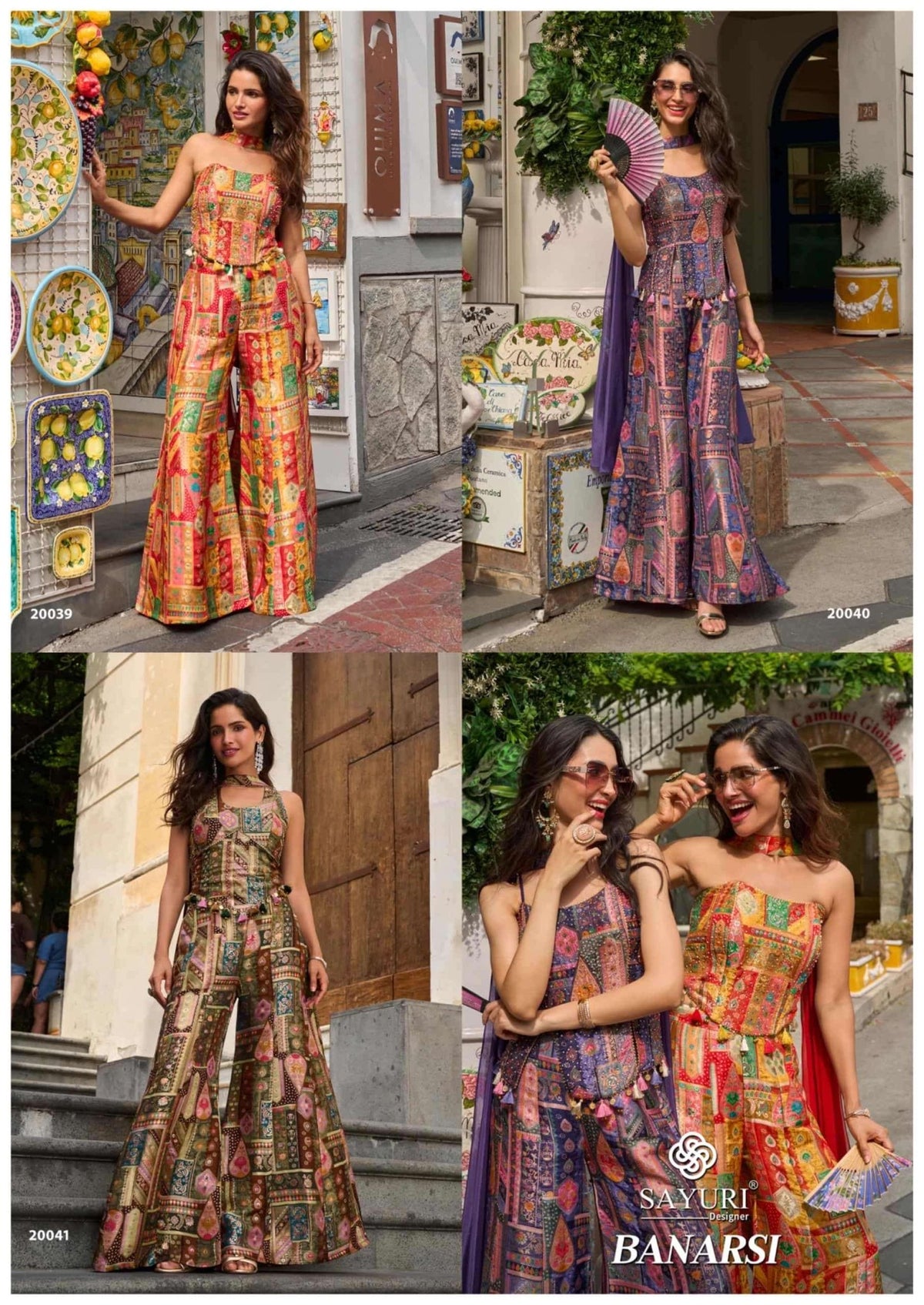 SAYURI BANARSI 20039 TO 20041 Viscose Jacquard Silk Co-Ord Set - Amrah Wholesale