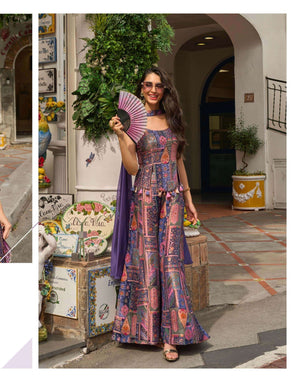 SAYURI BANARSI 20039 TO 20041 Viscose Jacquard Silk Co-Ord Set - Amrah Wholesale