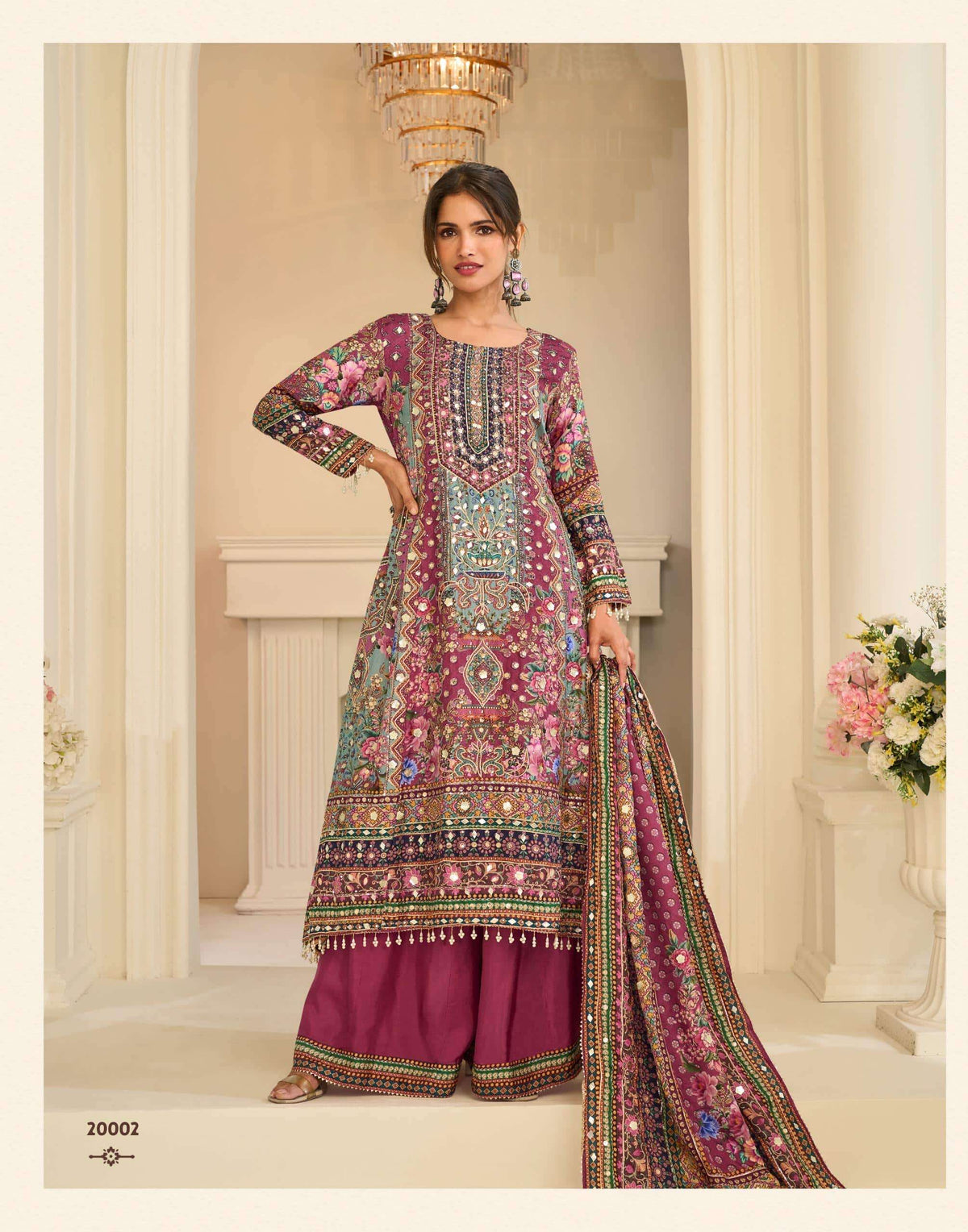 Sayuri Ehsaas Crepe Silk Embroidered Ready To Wear Salwar Suit Set