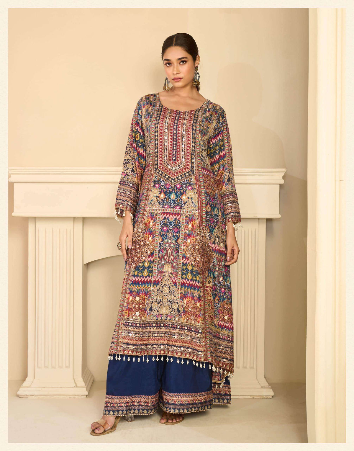 Sayuri Ehsaas Crepe Silk Embroidered Ready To Wear Salwar Suit Set