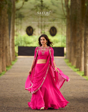 SAYURI GAUHAR Georgette Embroidery Premium Lehenga
