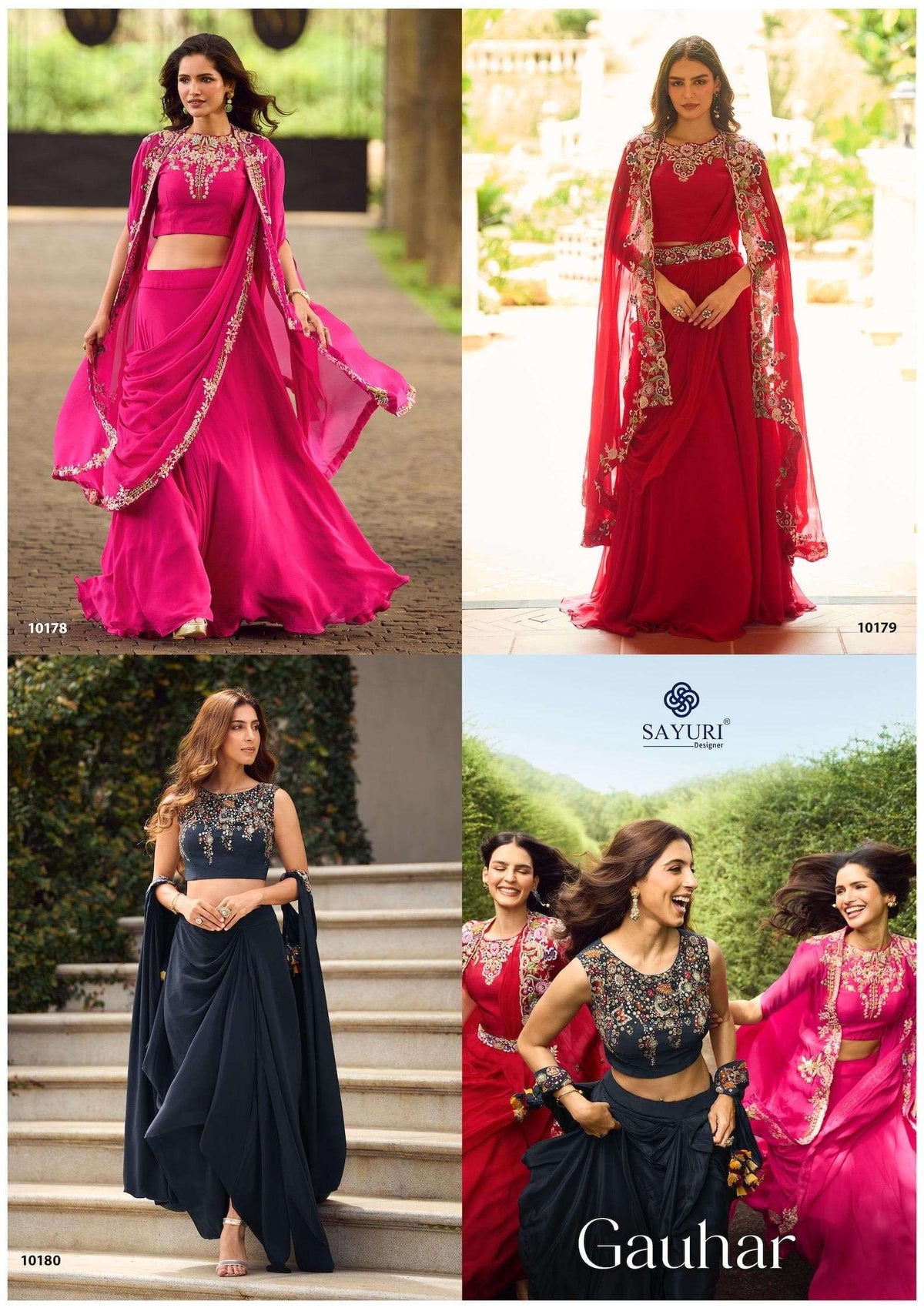 SAYURI GAUHAR Georgette Embroidery Premium Lehenga