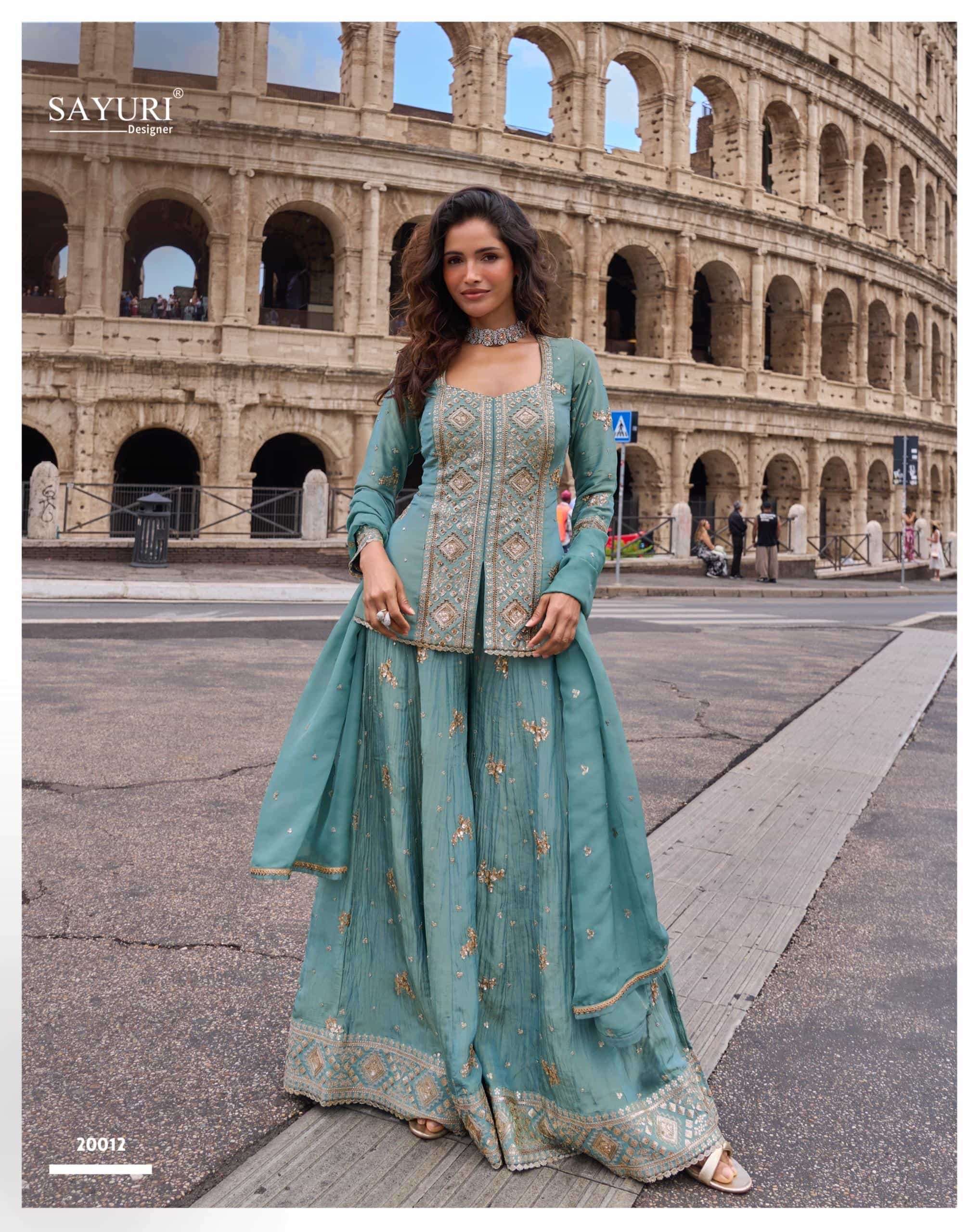 Sayuri Mehar 20010 to 20012 Series Simmer Silk Embroidery Stitched Salwar Suit Set