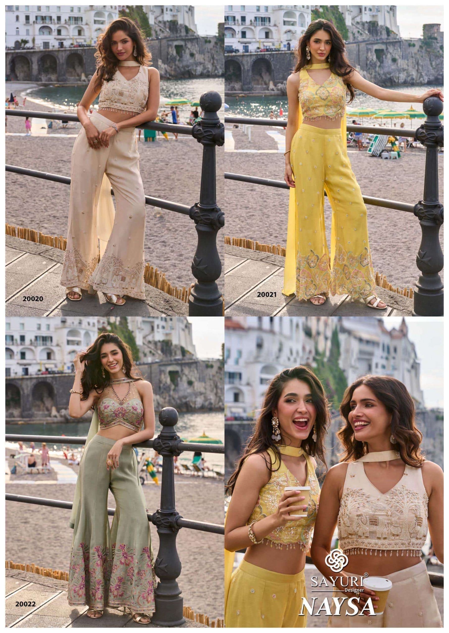 SAYURI NAYSA Chinon Silk Embroidered Co-Ord Set