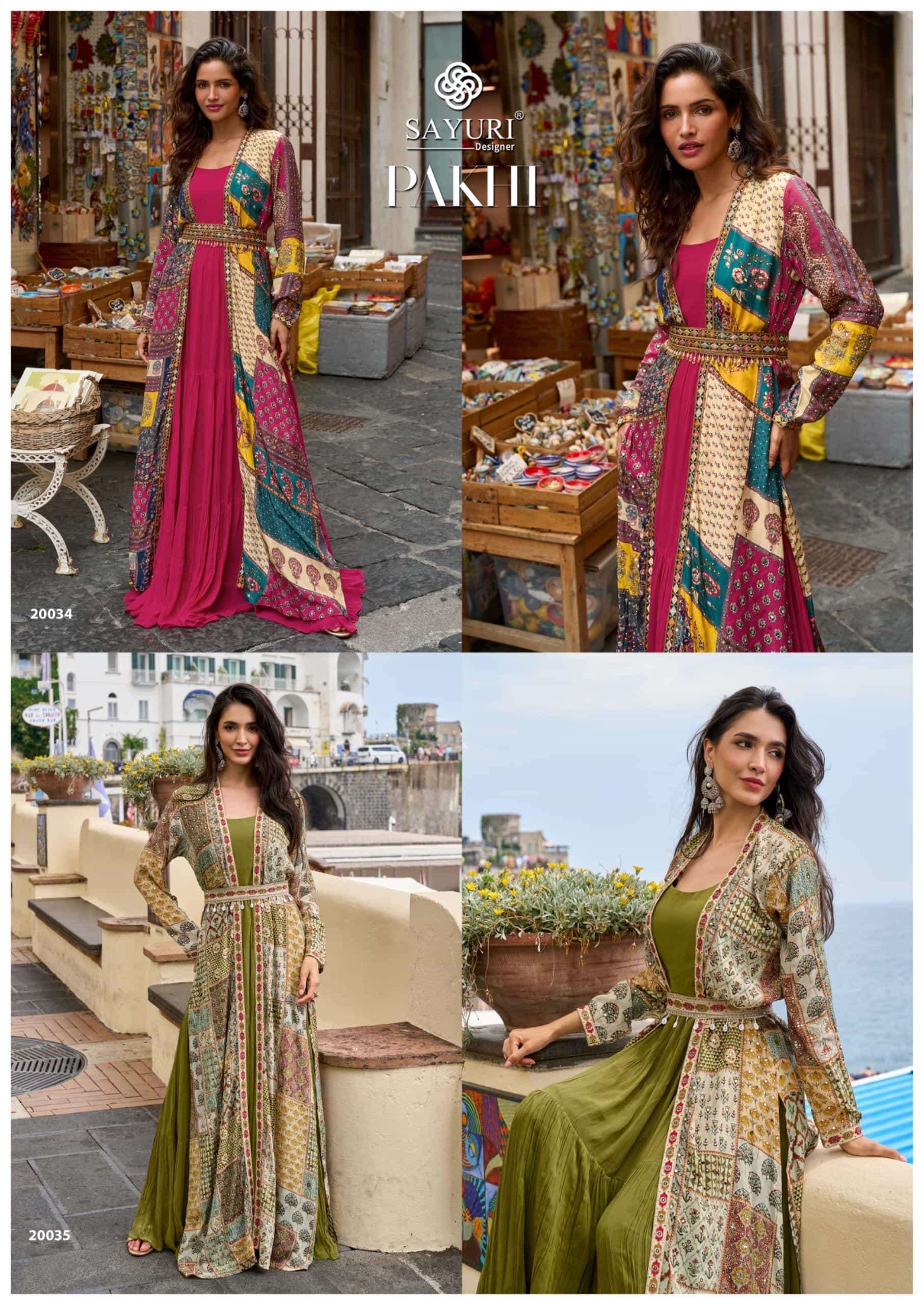 SAYURI PAKHI Crepe Silk Stitched Dresses