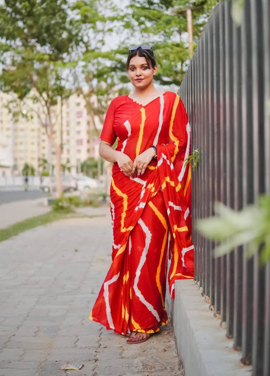 Sb Leheriya Chinon Saree - Amrah Wholesale