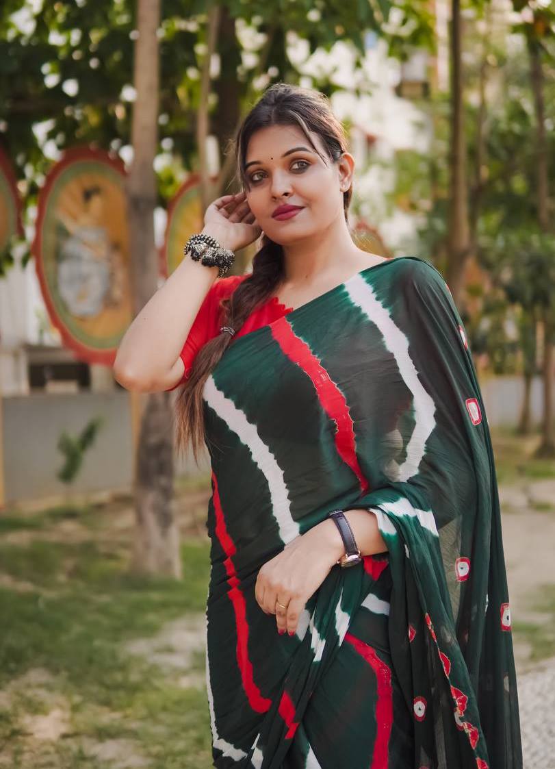 Sb Leheriya Chinon Saree - Amrah Wholesale