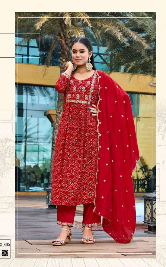 SBS FASHION BHARGAVI Pure Rayon Embroidered Full Stitched Salwar Suit Set Wholesale Surat