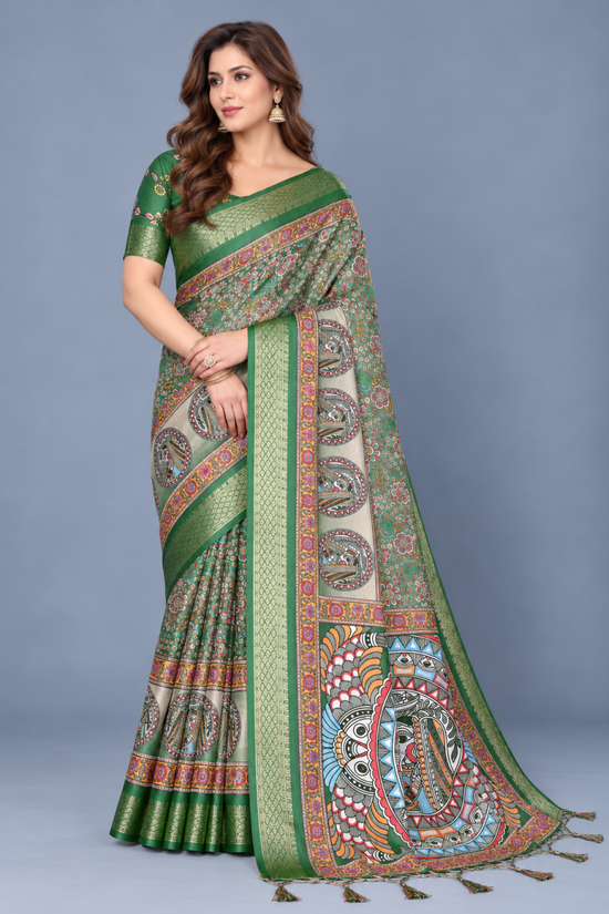 Schc Akshita A Cotton Silk Kalamkari Printed Saree