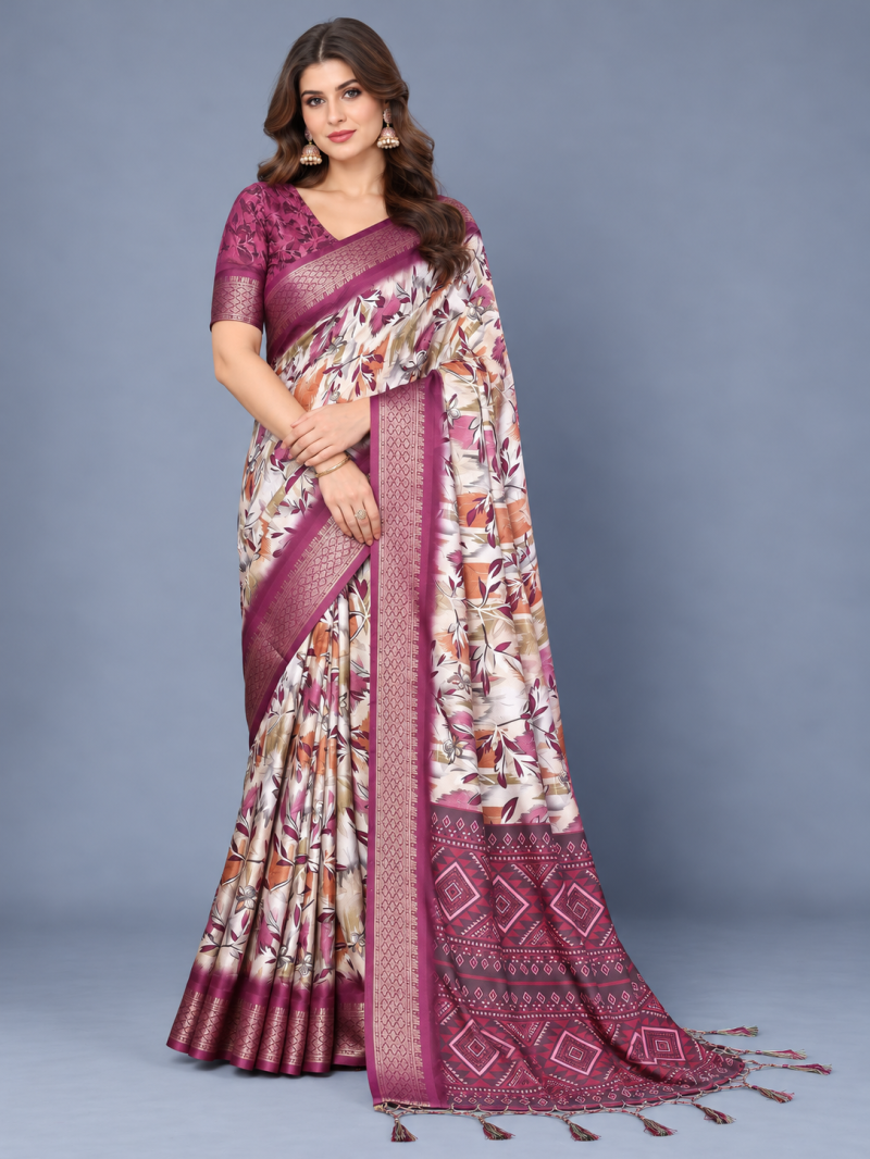 Schc Akshita A Cotton Silk Kalamkari Printed Saree