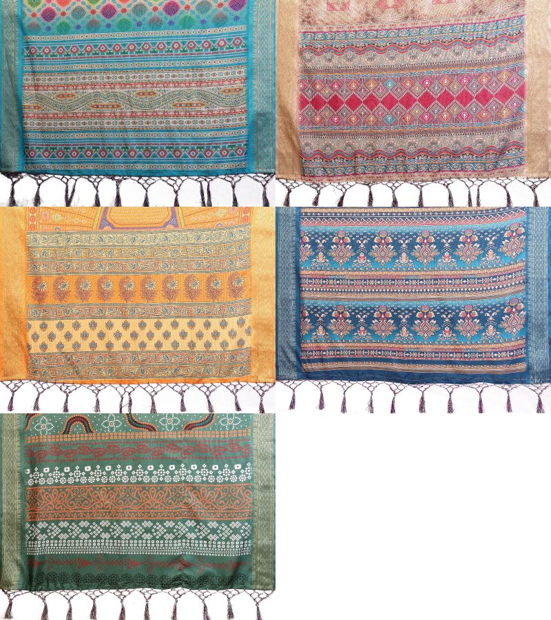 Amrah Wholesale Schc Bandhej Cotton Silk Bandhani Printed Saree