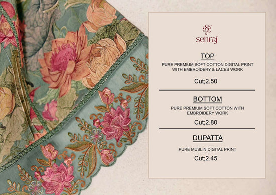 Sehraj Rang E Summer Premium Cotton Embroidered Dress Material