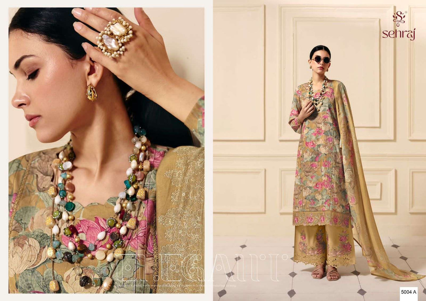 Sehraj Rang E Summer Premium Cotton Embroidered Dress Material