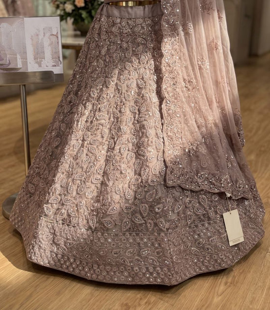 Senhora 7113 Pure Butterfly Net Embroidered Lehenga - Amrah Wholesale