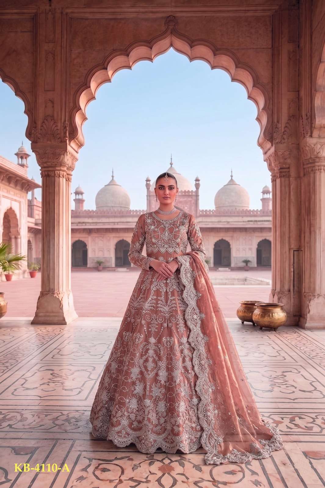 Senhora KB-4110 Net Embroidered Pakistani Suit