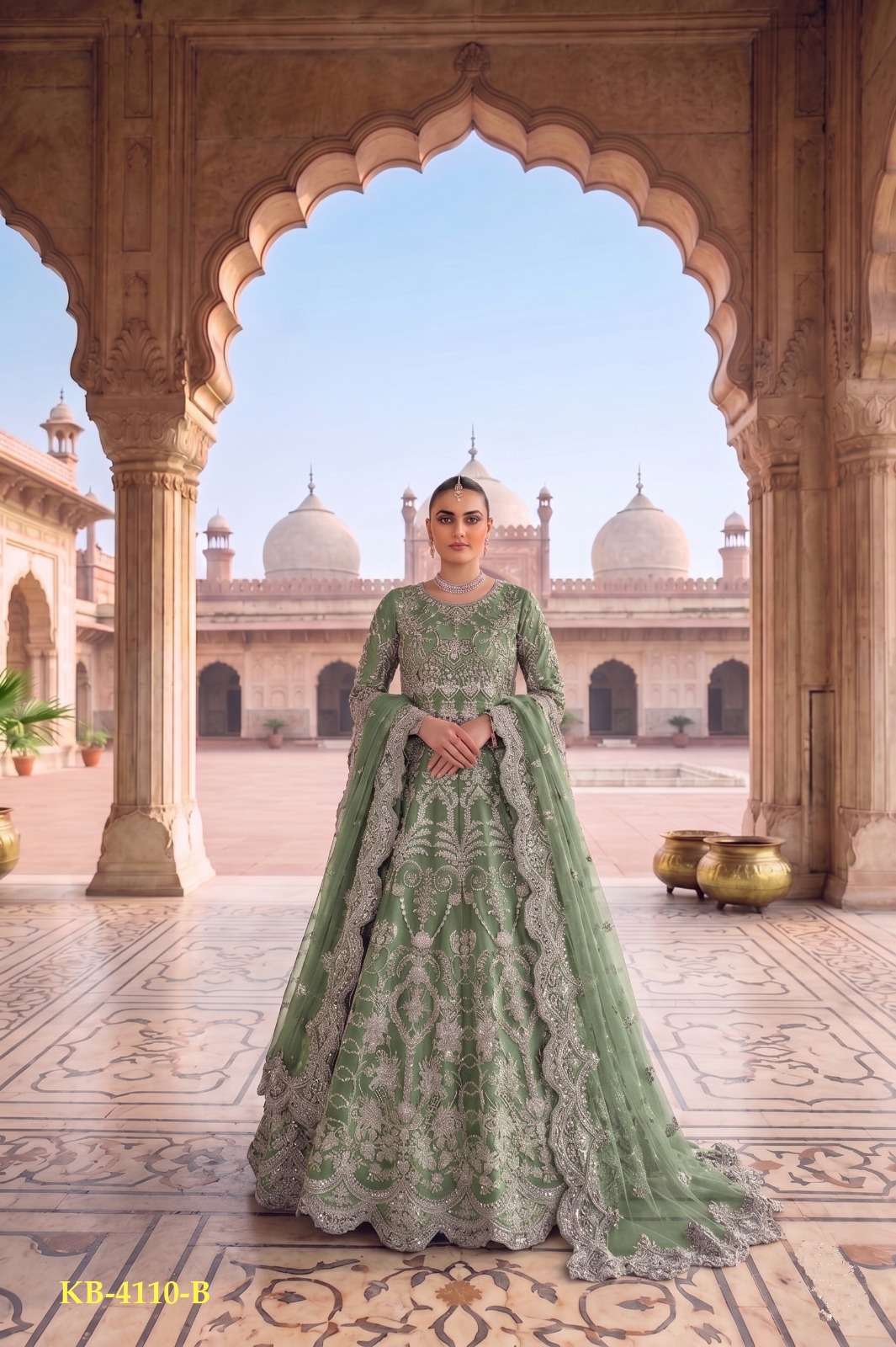 Senhora KB-4110 Net Embroidered Pakistani Suit