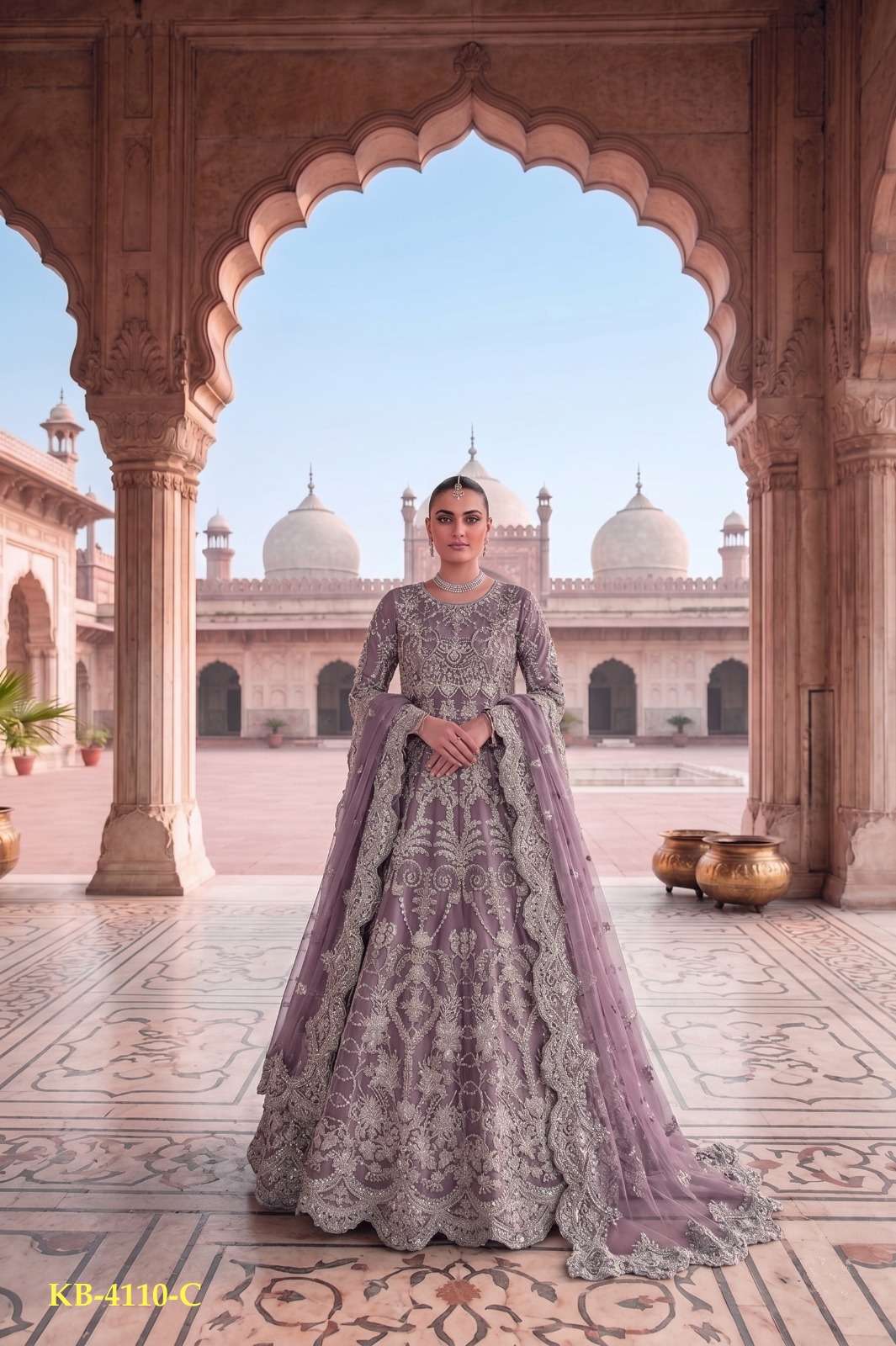 Senhora KB-4110 Net Embroidered Pakistani Suit