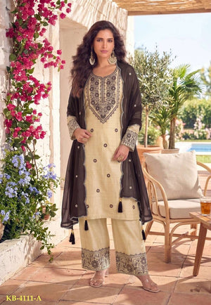 Senhora KB-4111 Cotton Heavy Embroidery Dress Material